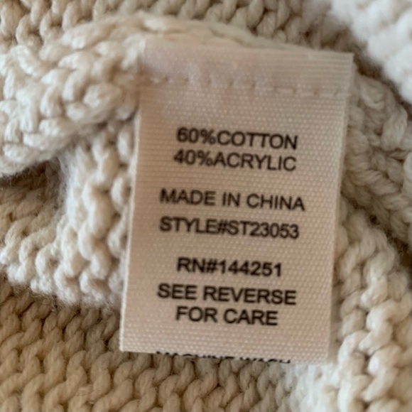 moon & madison Cream Sweater with Brown Trim and 'WHISKEY WEATHER' Text - Picture 4 of 4